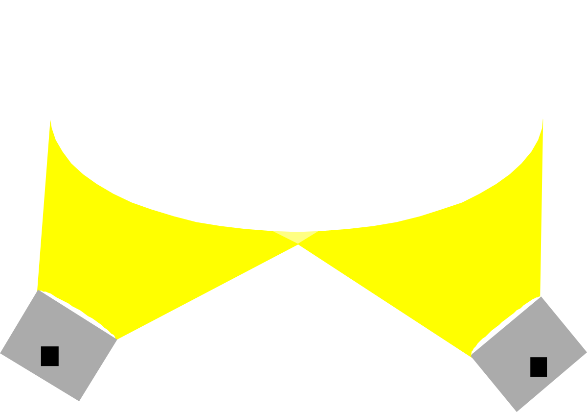 Yellow and White Hat Clipart on Black Background
