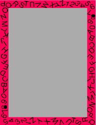 Pink Frame with Black Letters - Elegant Borders and Clipart Designs