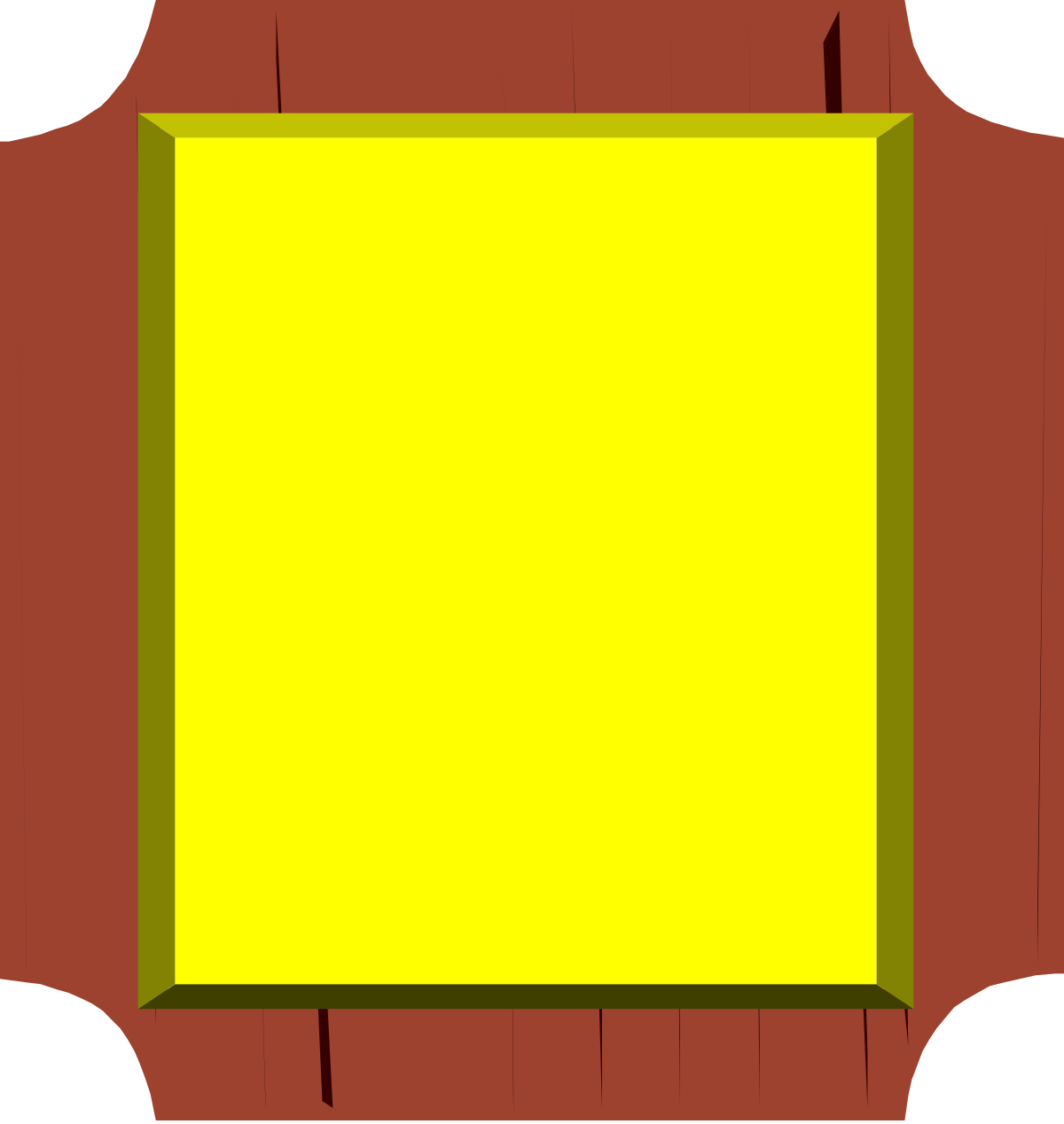 Yellow Box Clipart with Label - Versatile Borders and Miscellaneous Designs
