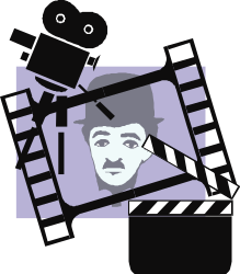 Black and White Clipart of a Man with a Camera - Borders and Leisure