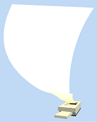 White Paper Flying in Air - Business Clipart Borders