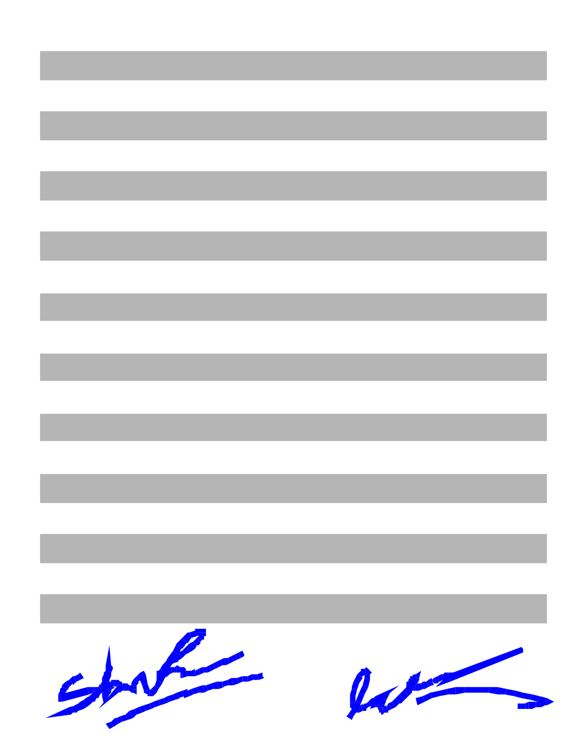 Borders Clipart: Elegant Business Design on White Sheet with Blue Ink