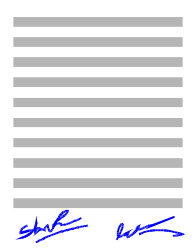 Borders Clipart: Elegant Business Design on White Sheet with Blue Ink
