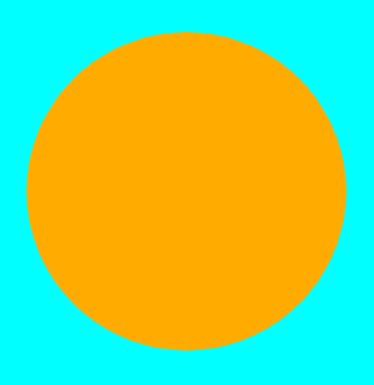 Yellow Circle on Blue Background Clipart for Creative Projects