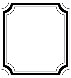 Black and White Square Border Clipart - Elegant Artistic Frame Design