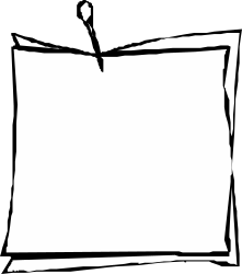 Elegant Black Border on White Pillow Clipart for Business