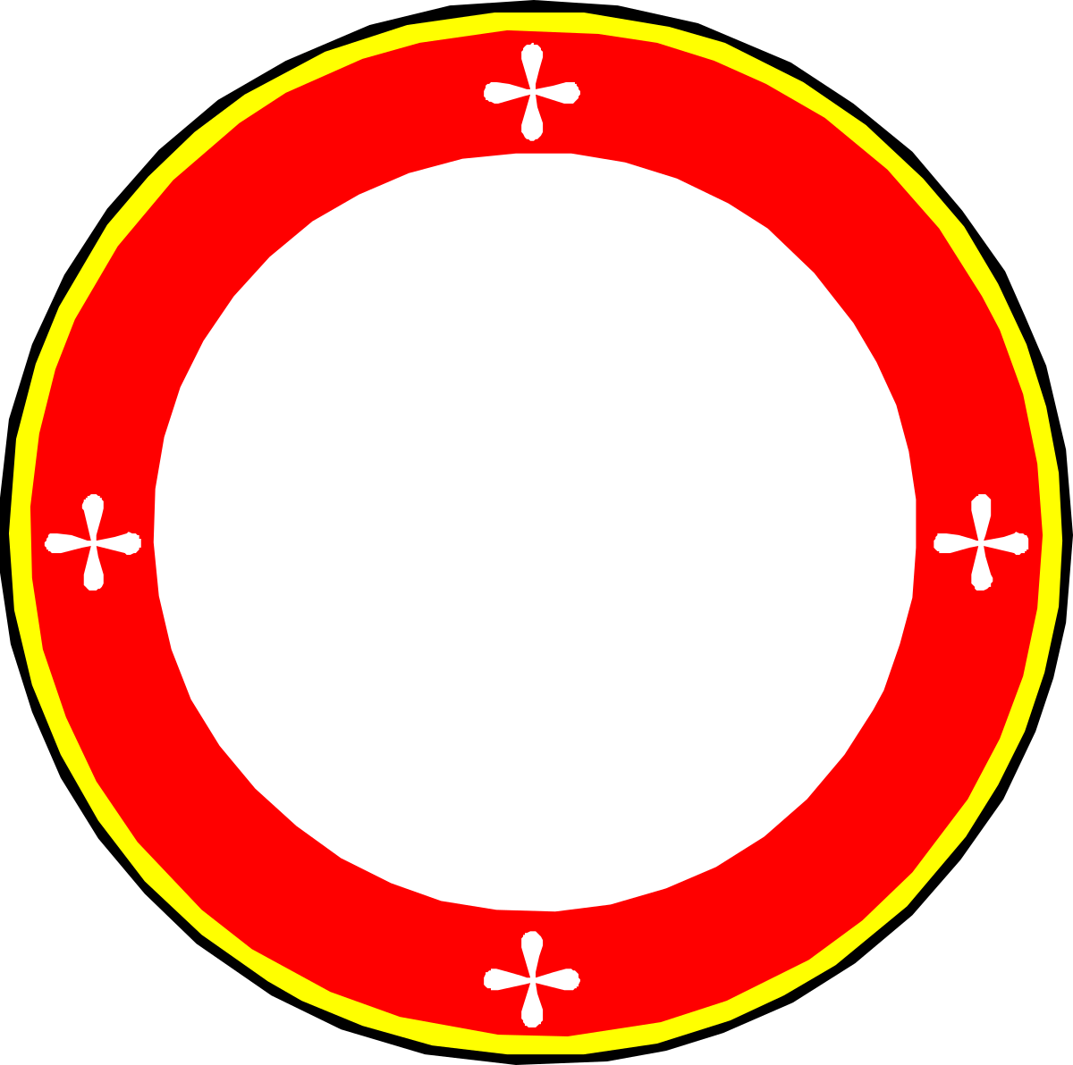 a red and yellow circle with a white center clip art png transparent Red and Yellow Circle with White Center Clipart - Vibrant Borders Design
