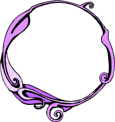 Purple Circle with Swirls Clipart - Vibrant Decorative Design