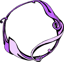 Purple Ribbon Clipart on White Background - Elegant Borders for Design