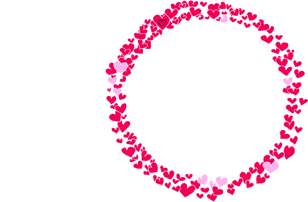 Heart Shaped Frame with Hearts - Beautiful Clipart for Creative Projects