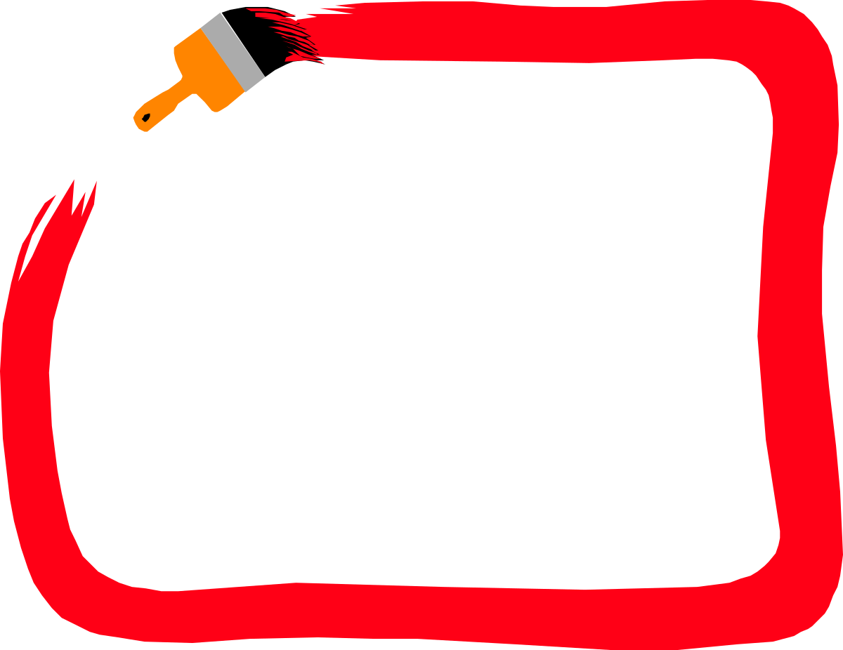 Borders for Business: Red Brush Frame on Black Background