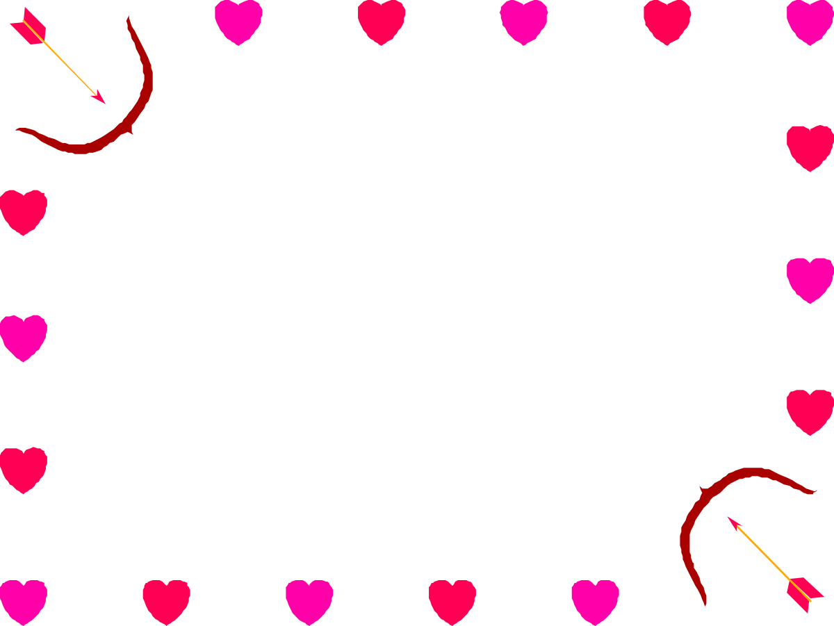 Heart Shaped Frame with Arrows Clipart: Perfect for Holiday Borders