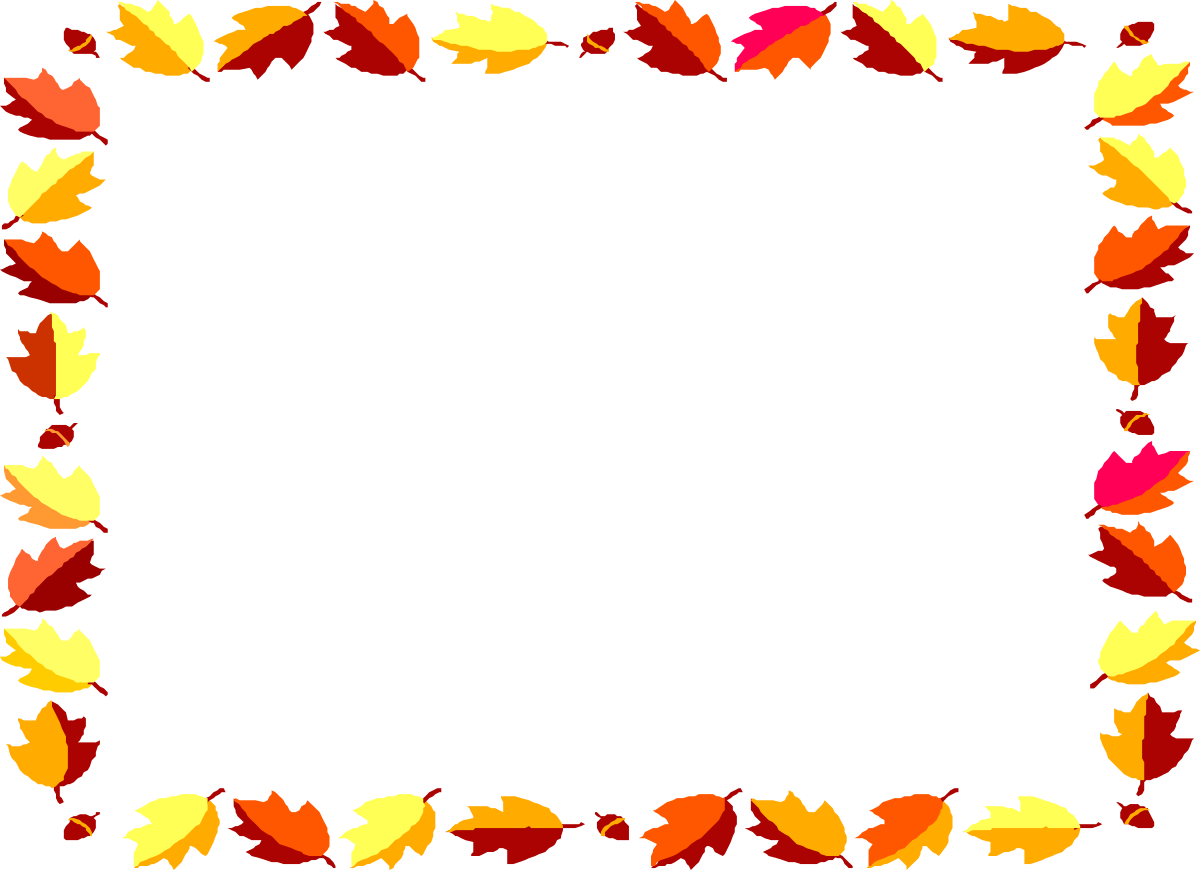 Autumn Leaves Square Frame Clipart: Elegant Borders for Fall Designs