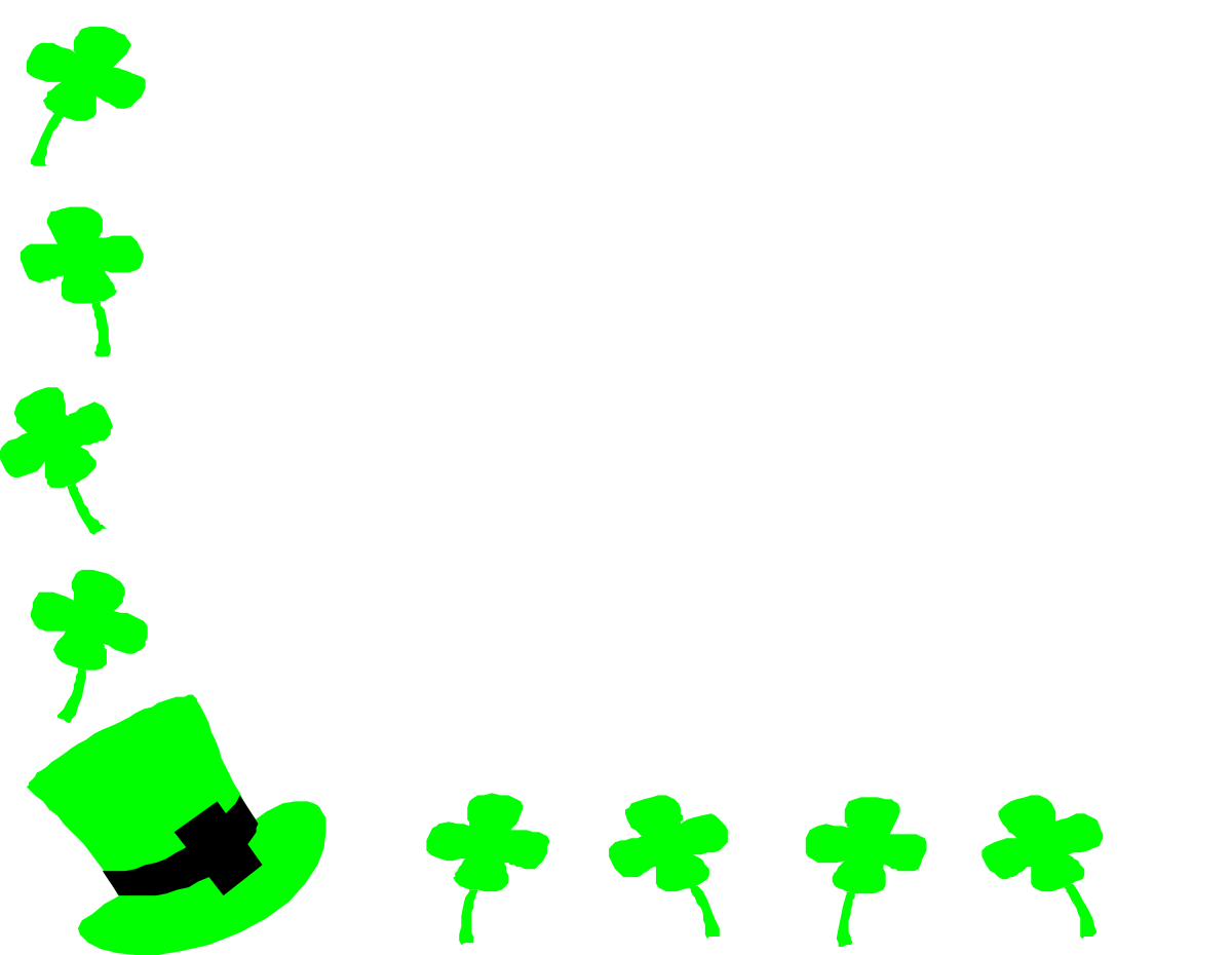 Shamrock Frame - Green Holiday Borders Clipart
