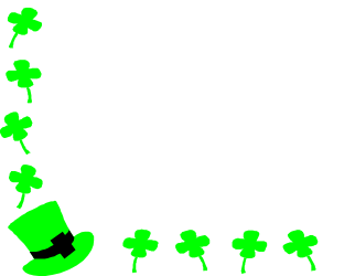 Shamrock Frame - Green Holiday Borders Clipart