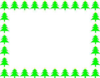 Christmas Tree Frame Clipart - Festive Holiday Borders for SVG Designs