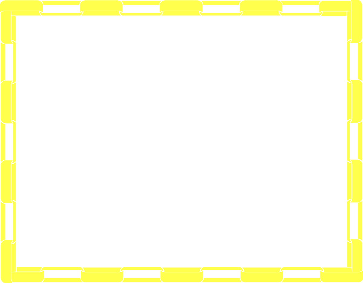 Yellow Border Square Frame Clipart for Creative Designs