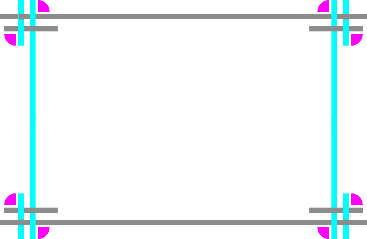 Square Frame with Blue and Pink Borders for Creative Clipart
