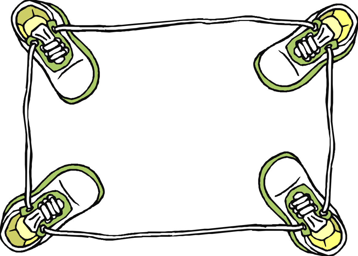Stylish Shoes Clipart with Green and White Background