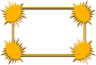Yellow Star Frame Clipart - Decorative Borders for Creative Projects