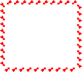 Square Frame with Red Stars Clipart - Decorative Borders & Frames