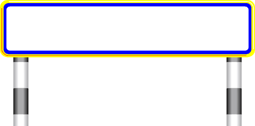Blue and Yellow Business Sign Clipart - Professional Borders and Designs
