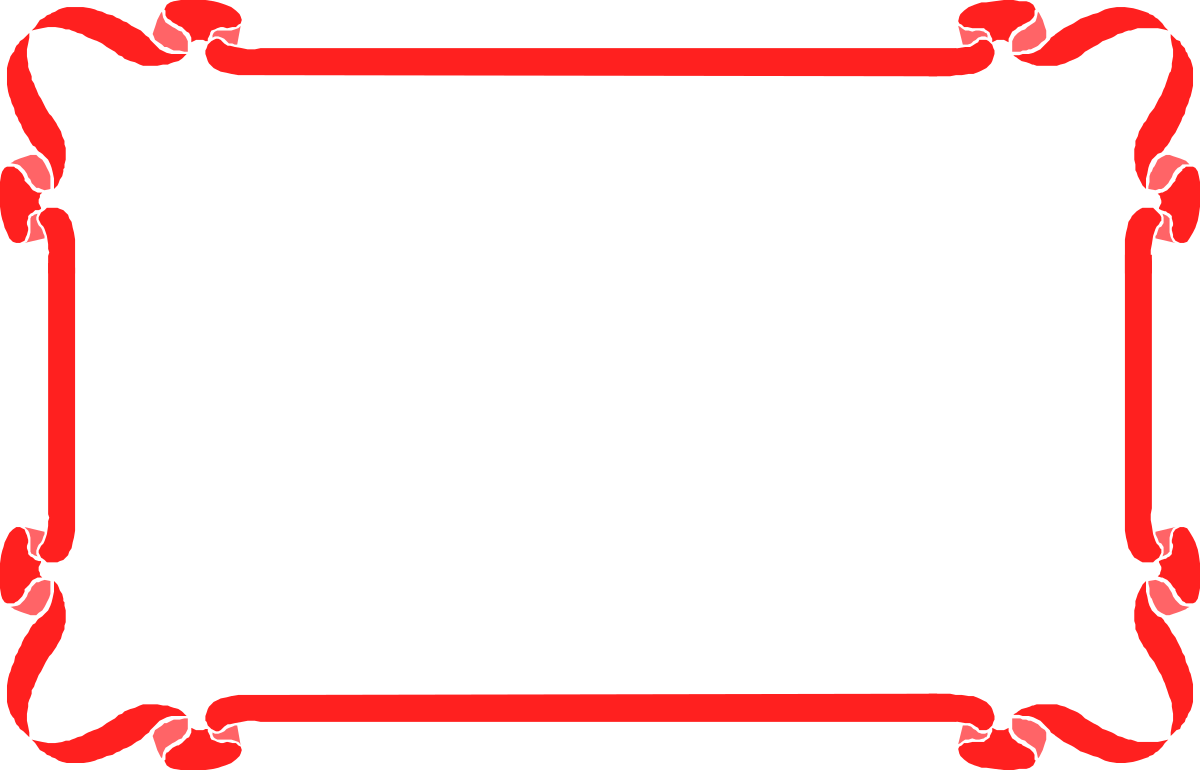 Red Frame with Black Background - Stylish Borders and Clipart Design