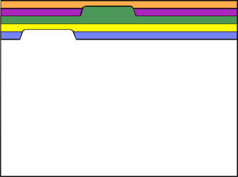Rainbow Colored Folder Clipart - Vibrant Business Borders