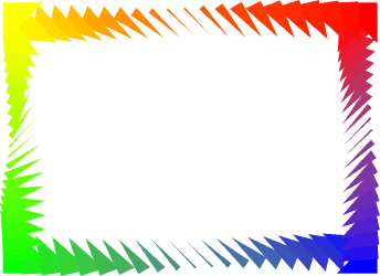 Rainbow Colored Square Frame on Black Background Clipart