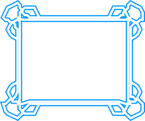 Blue Frame with Arrows Clipart - Elegant Borders & Frames Design