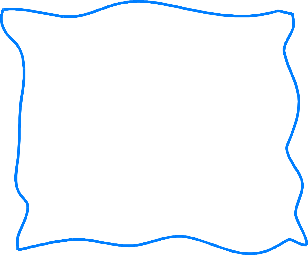 Blue Square Frame Clipart on Black Background - Elegant Borders & Frames