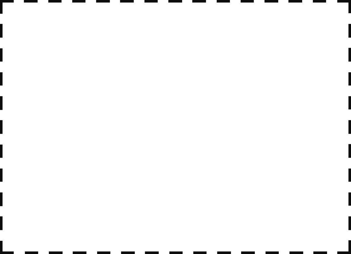 Black Square Frame with White Border - Elegant Clipart Design