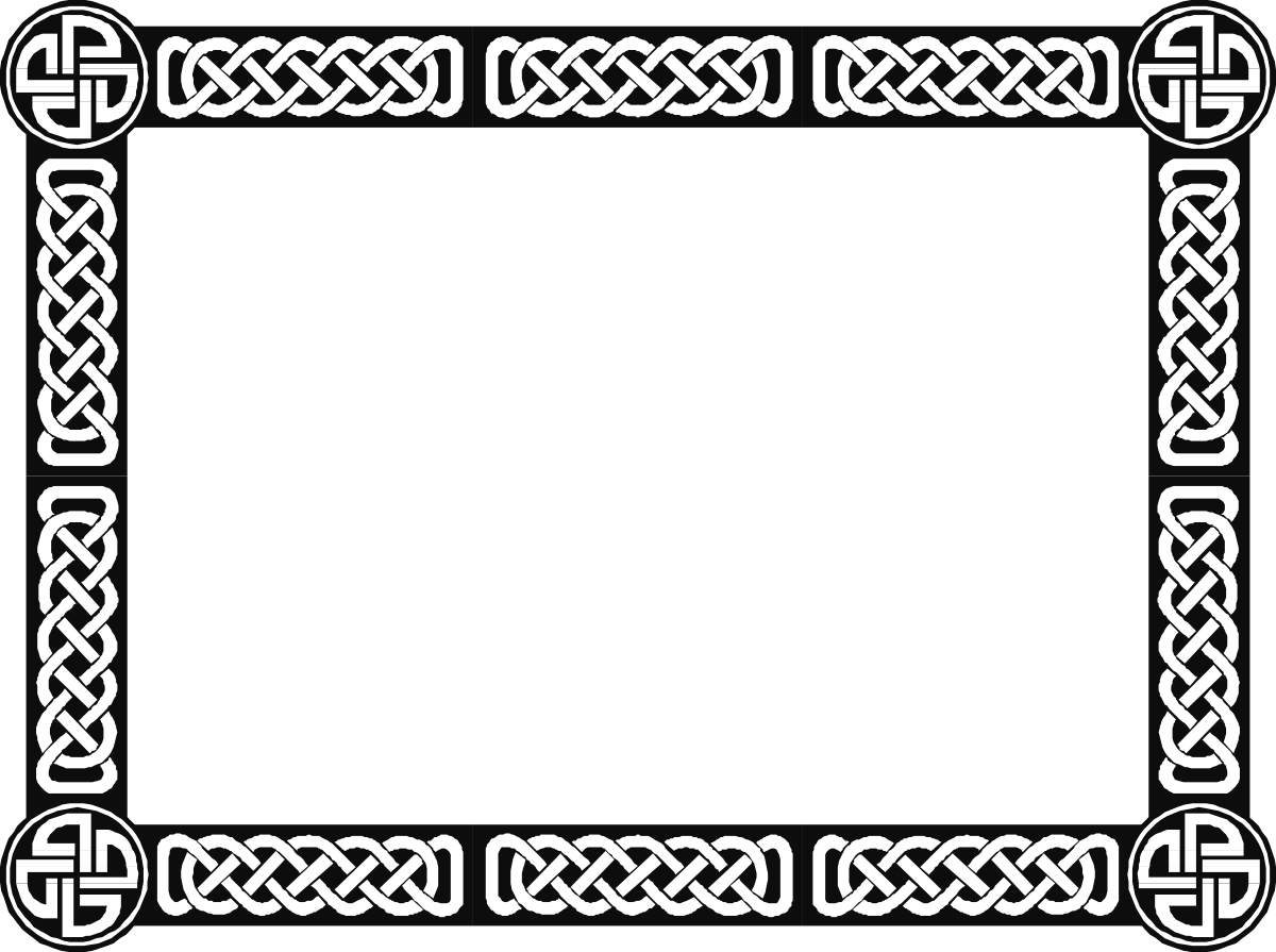 Celtic Border Frame Vector Clipart - Intricate Designs for Creative Projects