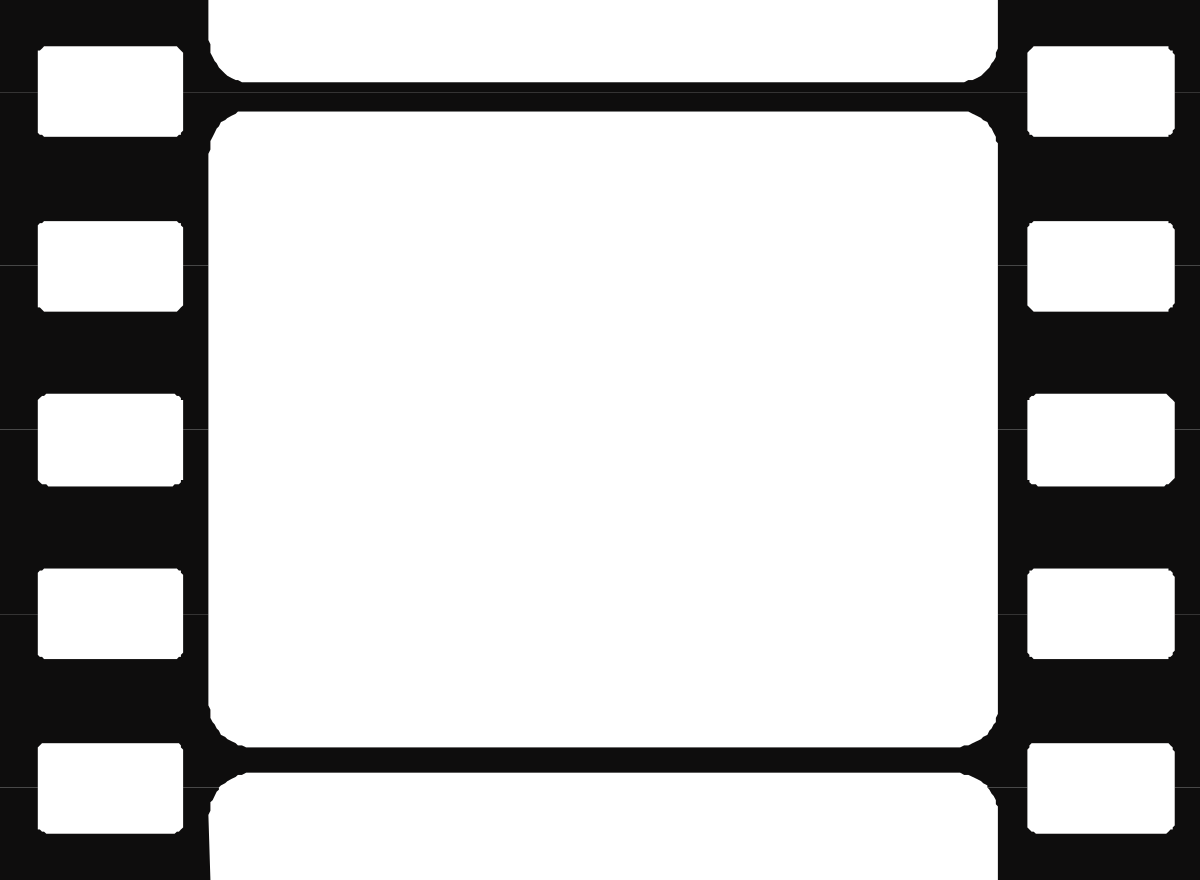 Film Strip Clipart - Black and White Borders for Leisure and Creativity