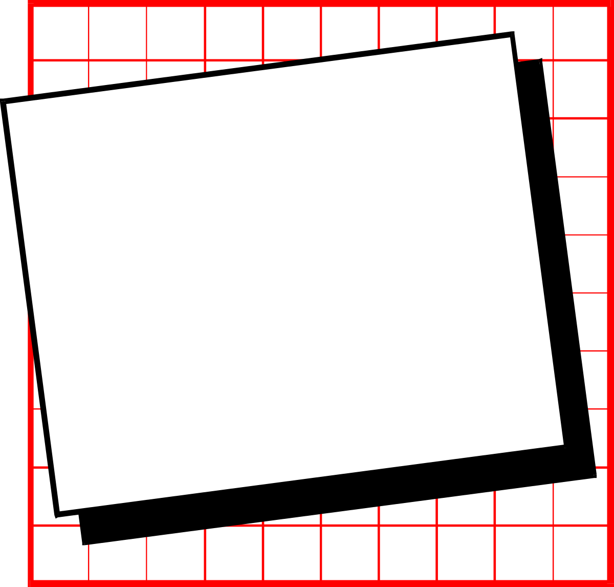 Red Border Square Clipart - Vibrant Design for Various Uses