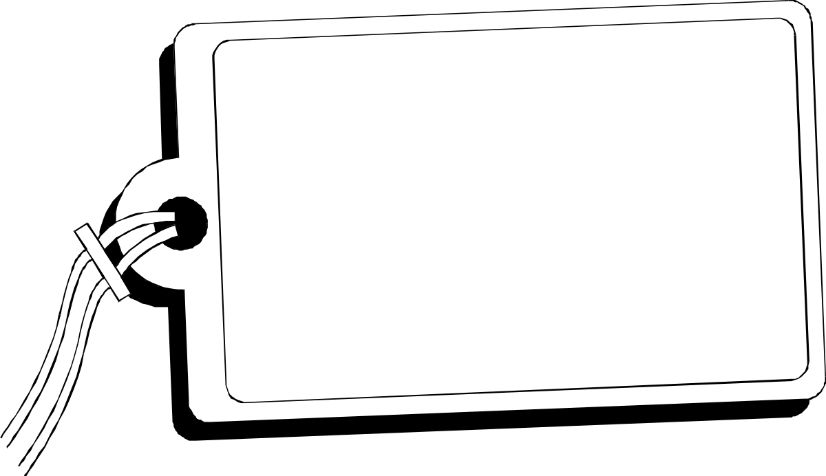 White Square Frame with Ribbon - Elegant Borders for Business Clipart