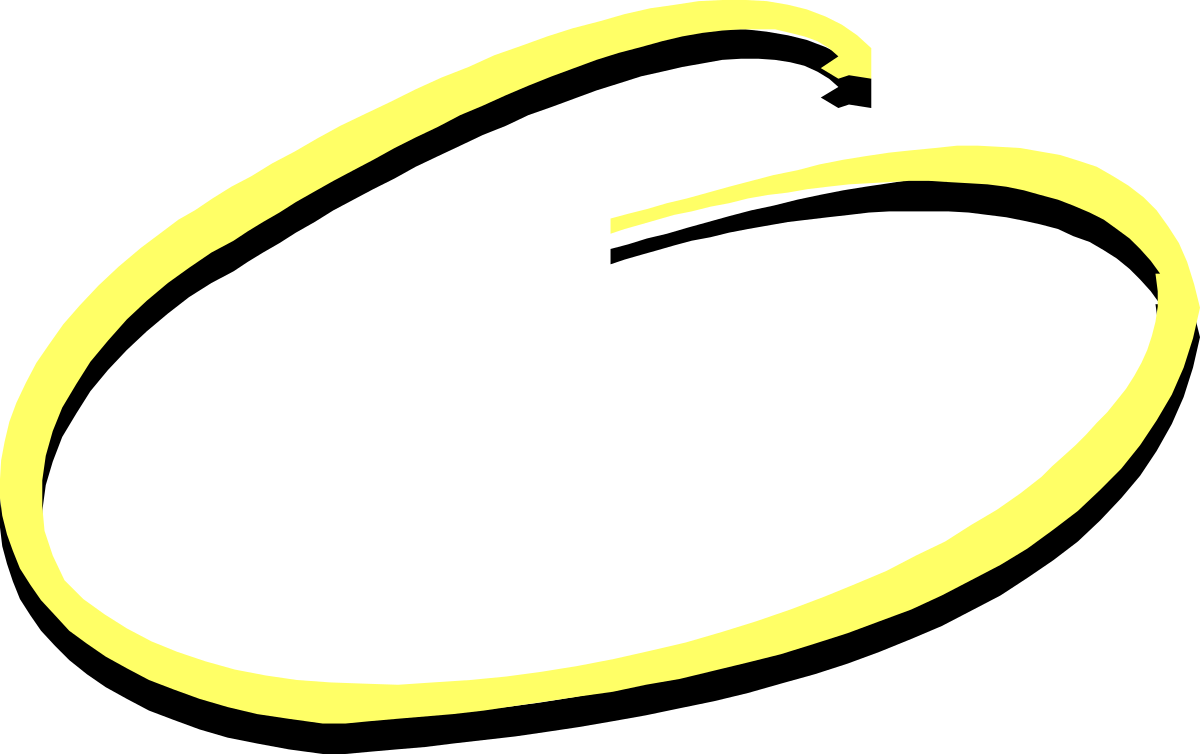 Yellow Circle on Black Background Clipart - Versatile Borders and Decorative Elements