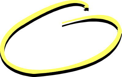 Yellow Circle on Black Background Clipart - Versatile Borders and Decorative Elements