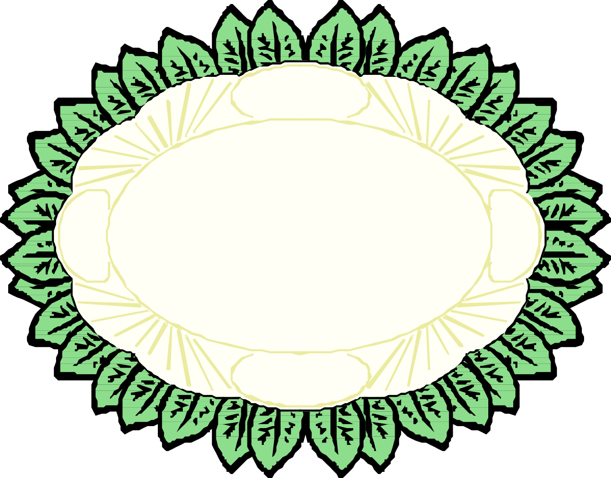 a circular frame with leaves and leaves around it clip art png transparent Circular Frame with Lush Green Leaves - Clipart for Elegant Borders