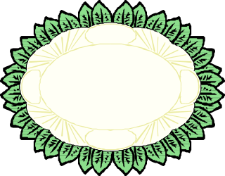 Circular Frame with Lush Green Leaves - Clipart for Elegant Borders