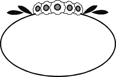 Black and White Circle Flower Clipart | Elegant Borders & Plants Design