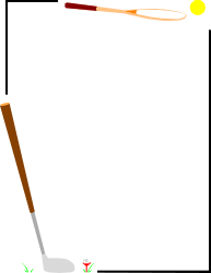 Golf Ball and Club Clipart - Perfect Borders for Leisure Activities
