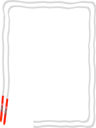 Elegant Black Square Frame with Red Pen Clipart for Creative Projects
