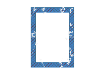 Elegant Blue and White Frame Clipart - Stylish Borders for Leisure Designs