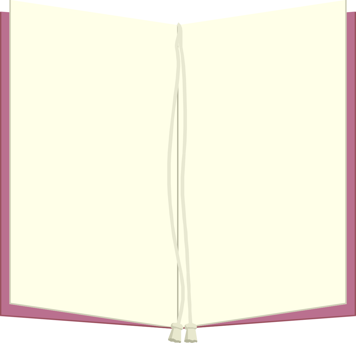 Open Book Clipart - White Cover for Business and Borders