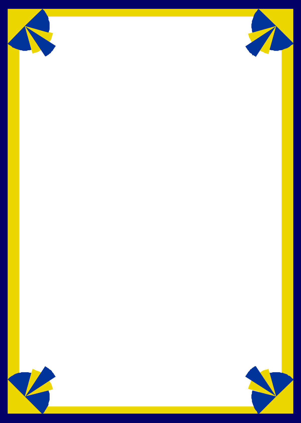 Blue and Yellow Arrows Square Frame Clipart
