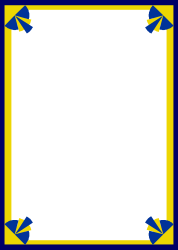 Blue and Yellow Arrows Square Frame Clipart