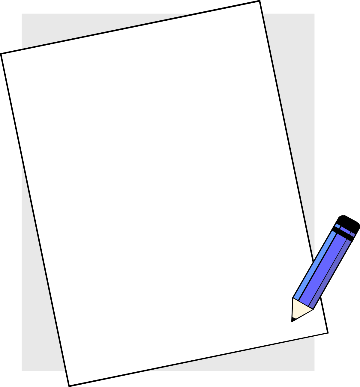 a sheet of paper with a pencil clip art png transparent Borders and Business Graphics: Clipart of a Sheet of Paper with Pencil