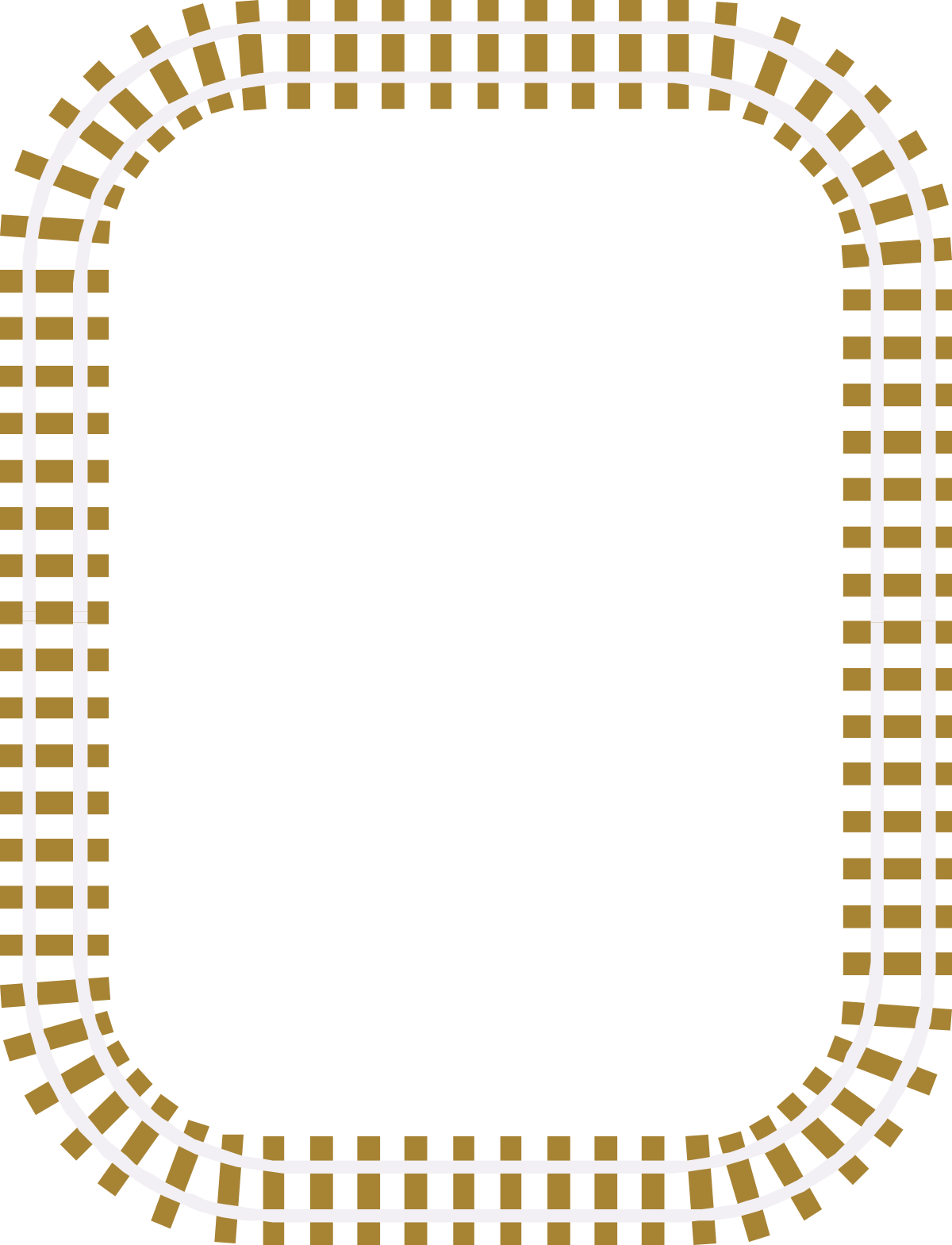 Train Track Clipart with White Line - High-Quality SVG for Your Projects