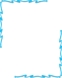 Blue Square Frame on Black Background - Clipart for Creative Designs